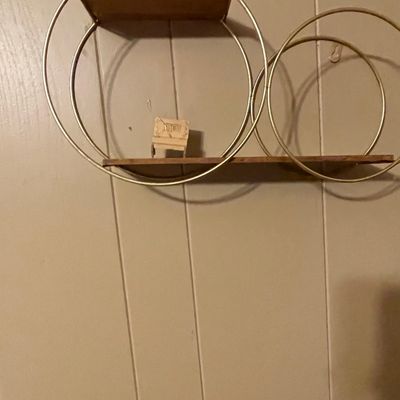 Sale Photo Thumbnail #374: 2-Tier Interlocking Circular Wall Shelf with Wood Shelves