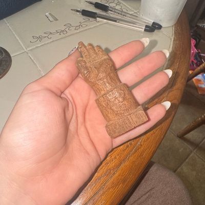 Sale Photo Thumbnail #304: Hand-Carved Wooden Fist Sculpture (Figa)