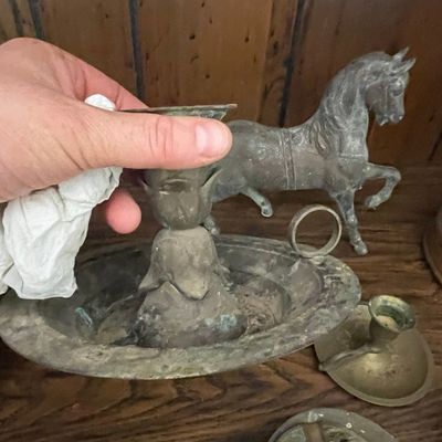 Sale Photo Thumbnail #209: Vintage Cast Metal Horse Figurine