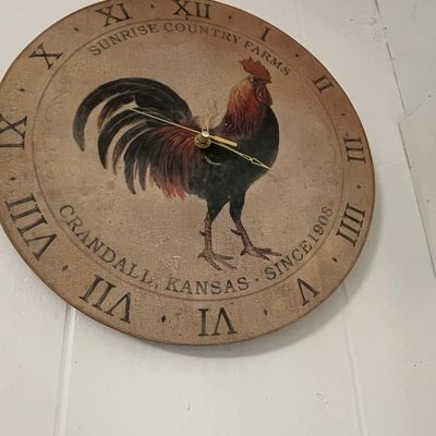 Sale Photo Thumbnail #436: Sunrise Country Farms Rooster Wall Clock