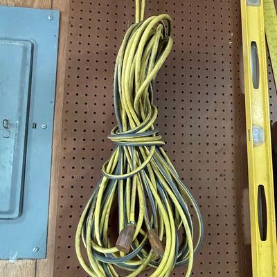 Sale Photo Thumbnail #181: Heavy-Duty Yellow 12/3 Extension Cord
