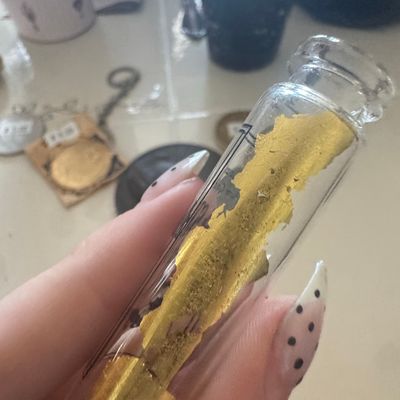 Sale Photo Thumbnail #465: Alaska Gold Rush Souvenir Vial with Gold Flakes