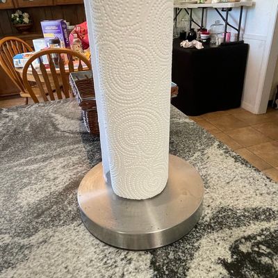 Sale Photo Thumbnail #373: Brushed Stainless Steel Paper Towel Holder with Weighted Base