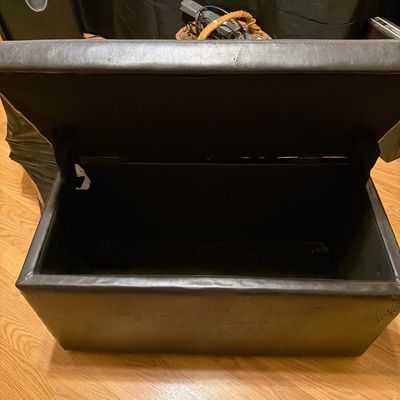 Sale Photo Thumbnail #221: Rectangular Faux Leather Storage Ottoman