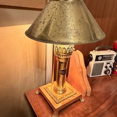 Sale Photo Thumbnail #105: Vintage Orient Express Paris Istanbul Brass Table Lamp