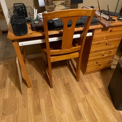 Wood  Desk and Chair Set