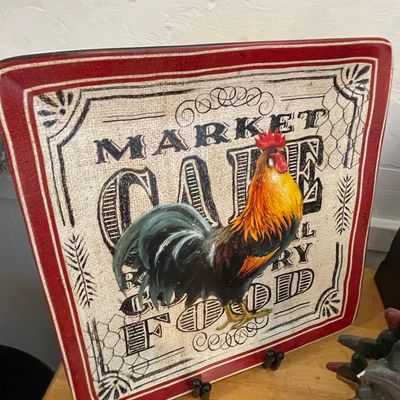 Sale Photo Thumbnail #549: Certified International Market Cafe Rooster Platter