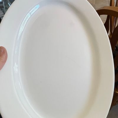 Sale Photo Thumbnail #558: Dining Style White Oval Serving Platter