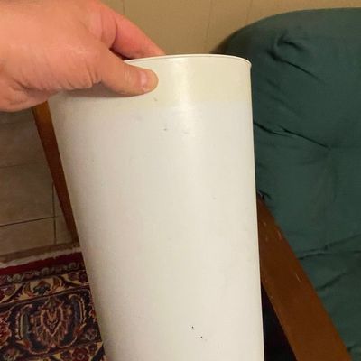 Vintage Plastic Cylinder Wastebasket