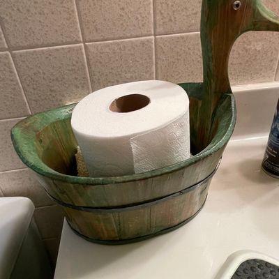Sale Photo Thumbnail #448: Vintage Wooden Duck Toilet Paper Holder
