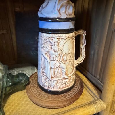 Sale Photo Thumbnail #419: Vintage Avon 1980 "Cattle Drive" Ceramic Beer Stein