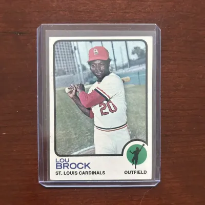 1973 Topps Baseball Card. Lou Brock - St. Louis Cardinals. Card # 320