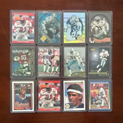 Deion Sanders Sports Card Lot - Rookies and More