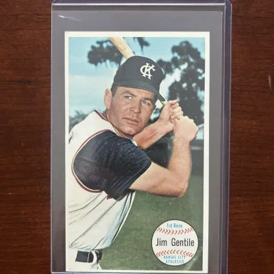 1964 Topps 'Giants' Baseball Card. Jim Gentile - Kansas City Athletics. Card #15