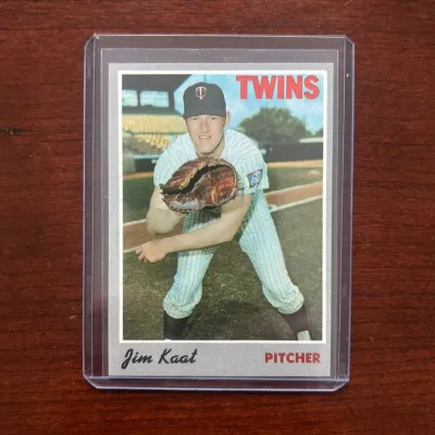 1970 Topps Baseball Card. Jim Kaat - Minnesota Twins. Card #75