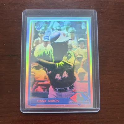 1991 Hank Aaron Baseball Hologram Insert. Card #HH1