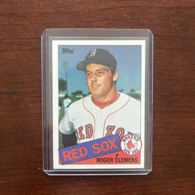 1985 Topps Baseball Card. Roger Clemens Rookie. Card #181