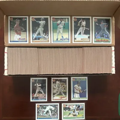 1991 Topps Baseball Complete Set. Chipper Jones Rookie, Ken Griffey Jr., and More