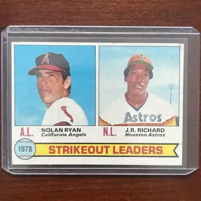 1979 Topps Baseball Card. Strikeout Leaders - Nolan Ryan. Card #6