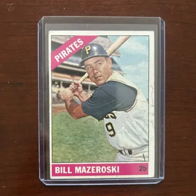 1966 Topps Baseball Card. Bill Mazeroski - Pittsburgh Pirates. Card #210