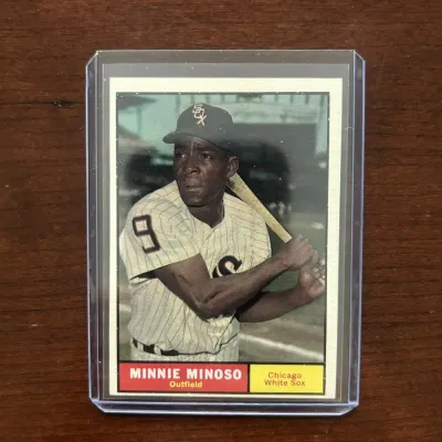 1961 Topps Baseball Card. Minnie Minoso - Chicago White Sox. Card #380