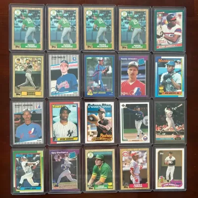 Vintage Rookie Baseball Cards. Barry Bonds, Mark McGwire, Randy Johnson, and More