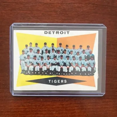 1960 Topps Baseball Card. Detroit Tigers Team. Card #72