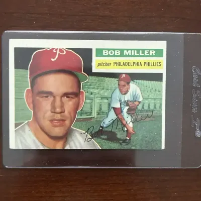 1956 Topps Baseball Card. Bob Miller - Philadelphia Phillies. Card #334