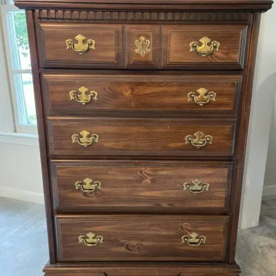 2 Vintage Wooden Dressers, Bassett & Pine