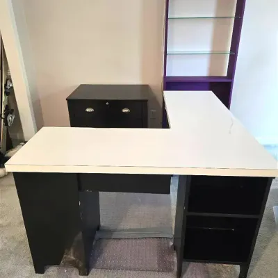 Office Furniture: Desk, File Cabinet, Bookcase 