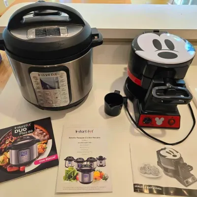 Instant Pot Pressure Cooker & Mickey Mouse Waffle Maker 