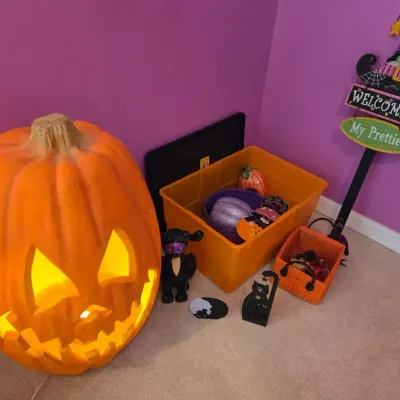 Halloween Holiday Decorations, Big Jack O Lantern Pumpkin