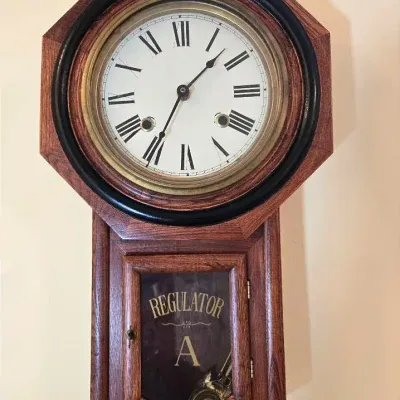 Vintage Regulator Wall Clock