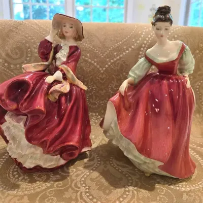 2 Vintage Royal Doulton China Figurines Fair Lady
