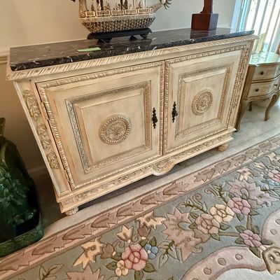 Marble top credenza/buffet/cabinet two available