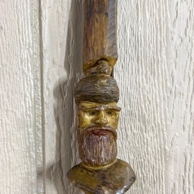 Sale Photo Thumbnail #208: American Folk Art Mountain Man Staff