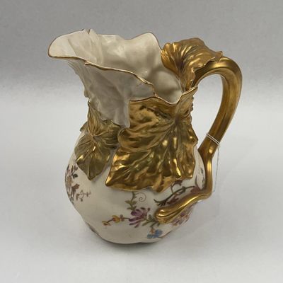 Sale Photo Thumbnail #383: Royal Worcester Gilded Foliate Pitcher