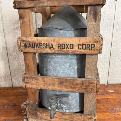 Sale Photo Thumbnail #309: Waukesha Roxo Water Dispenser & Crate