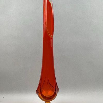 Sale Photo Thumbnail #99: Persimmon Amberina Swung Glass Vase