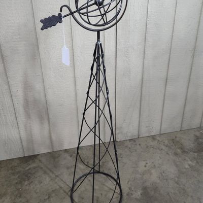 Sale Photo Thumbnail #389: Wrought Iron Armillary Sphere Obelisk