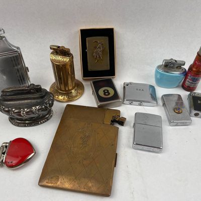 Sale Photo Thumbnail #23: Elgin American & Budweiser Vtg Lighters