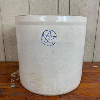 Sale Photo Thumbnail #144: Blue Star Salt-Glazed Stoneware Crock