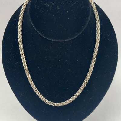 Sale Photo Thumbnail #435: Sterling Silver Wheat Chain Necklace