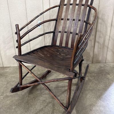 Sale Photo Thumbnail #285: Hickory & Oak Barrel-Back Rocking Chair