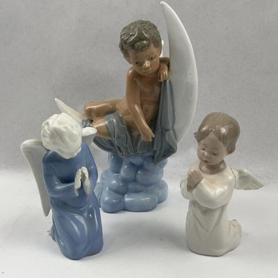 Sale Photo Thumbnail #48: 3 Lladro & Goebel Porc. Angel Figurines