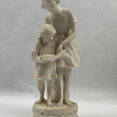 Sale Photo Thumbnail #203: Bisque Figurative Sculpture: Lettura