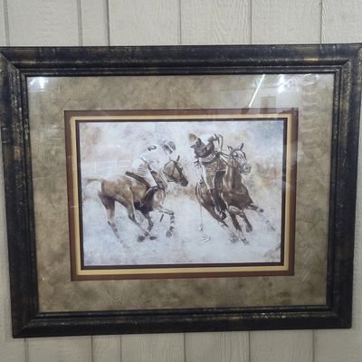 Sale Photo Thumbnail #152: Richard Hall Afternoon Games Polo Print