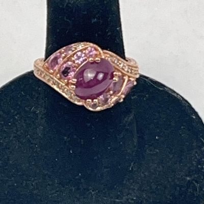 Sale Photo Thumbnail #433: 14K Rose Gold Multi Gem Cocktail Ring
