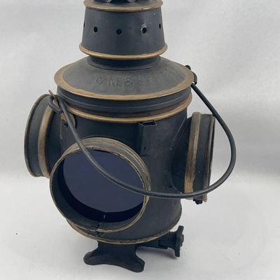 Sale Photo Thumbnail #245: CM&StP Railway 4-Way RR Marker Lantern