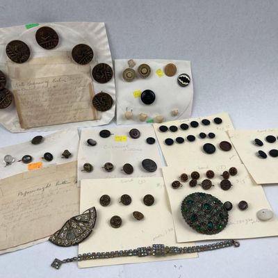 Sale Photo Thumbnail #492: Kate Greenaway, Glass Buttons & Jewelry